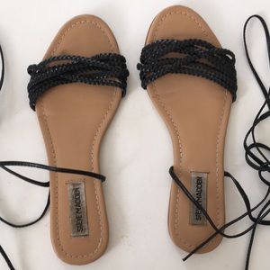 Steven Madden Ankle Wrap Flat Sandals